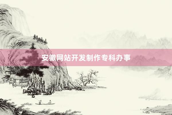 安徽网站开发制作专科办事