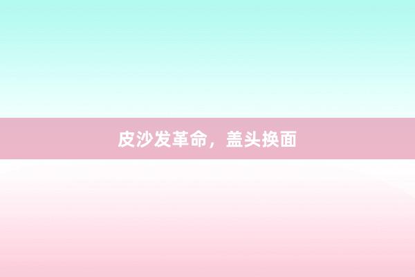 皮沙发革命，盖头换面