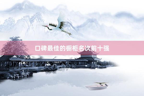 口碑最佳的橱柜名次前十强